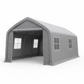 Gartenzelt Grau Stahlrahmen PVC 6m x 3m x 2.5m