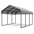 Stahl Carport Überdachung Grau Satteldach 300x600 cm