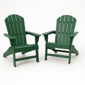 2er-Set Adirondack Gartenstühle Polyethylen Grün