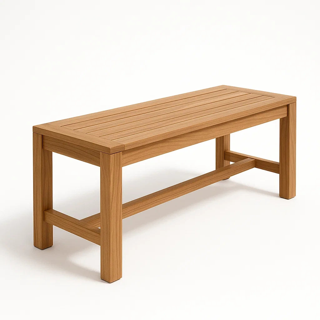 Teakholzbank Rechteckig 120cm
