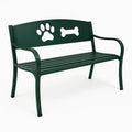 Metall Gartenbank Dunkelgrün 120 cm
