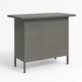 Outdoor-Bartisch aus Kunststoffgeflecht Grau