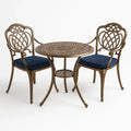 Bronze Blau Aluminium Gartenmöbel Set mit Tisch und Stühlen