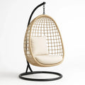 Hängesessel aus Rattan mit Metallrahmen Beige