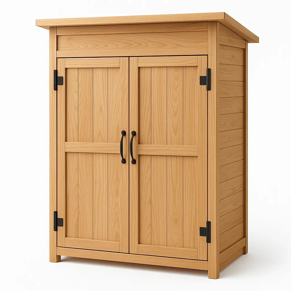 Holzschrank aus Kiefernholz mit Doppeltüren 80x45x100cm