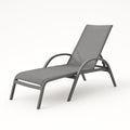 Sonnenliege Aluminium Grau Textilene