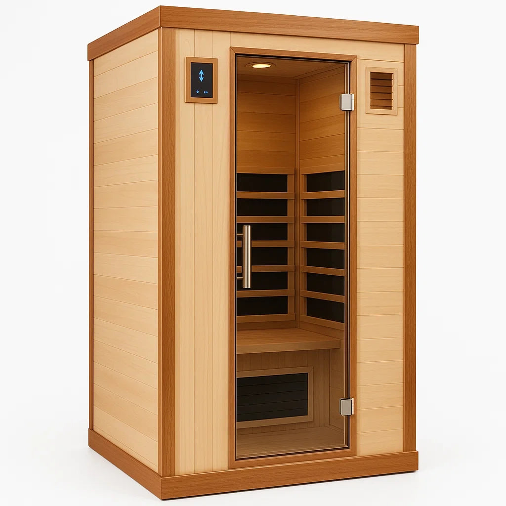 Infrarot-Sauna aus Zedernholz mit Glastür