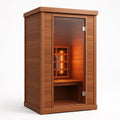 Infrarotkabine Hemlock Holz Rechteckig mit Glastür