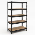 Metallregal Schwarz mit 5 MDF-Böden