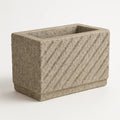 Rechteckiger Pflanzkasten aus Stein in Beige 20x10x15 cm
