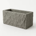 Rechteckiger Polystone Pflanzkübel Grau 38x18x18 cm