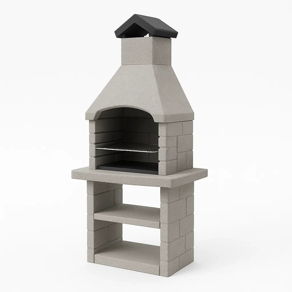 Betongrill Gartengrill Grau 150cm