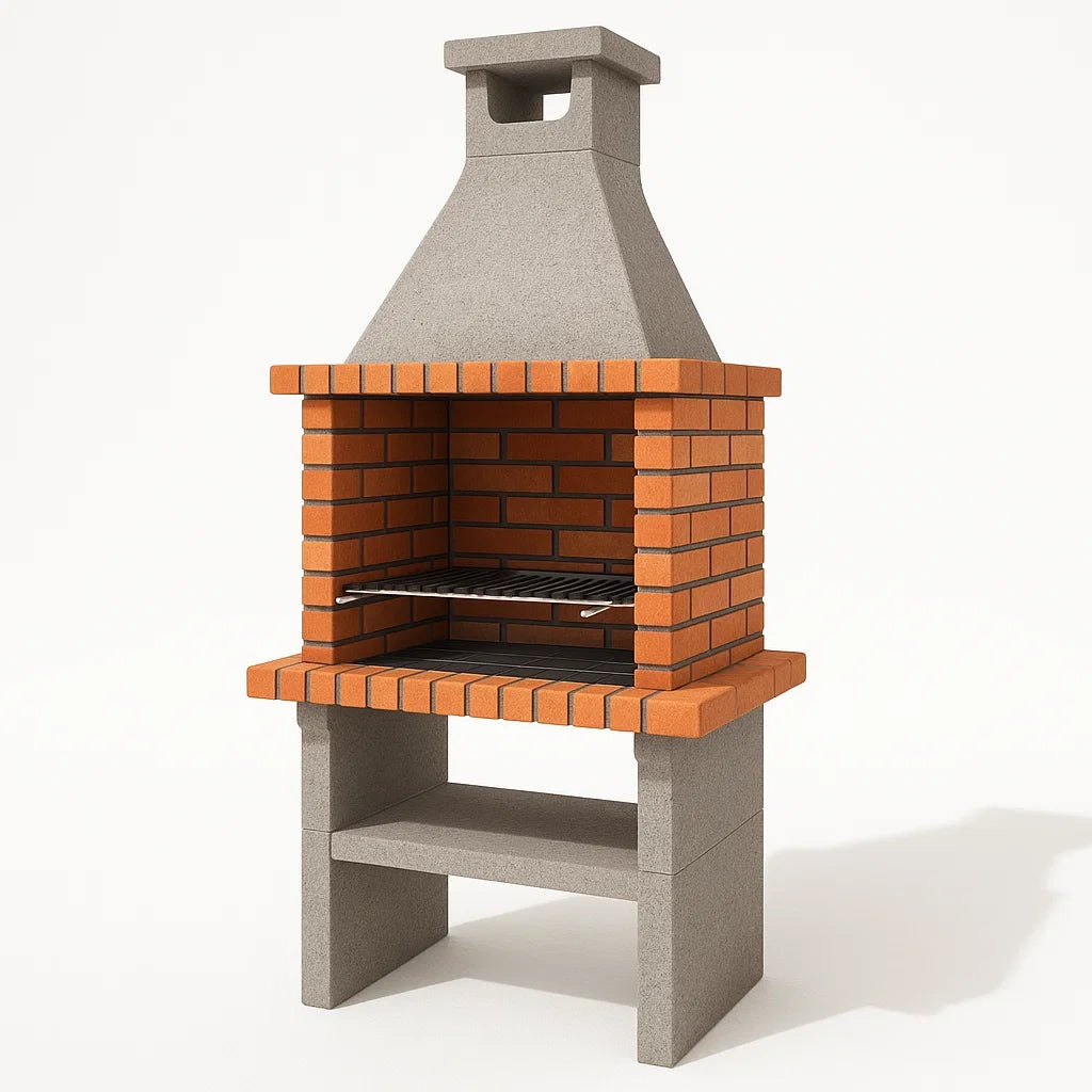 Gartenkamin Ziegel Beton Outdoor Grill 150 cm