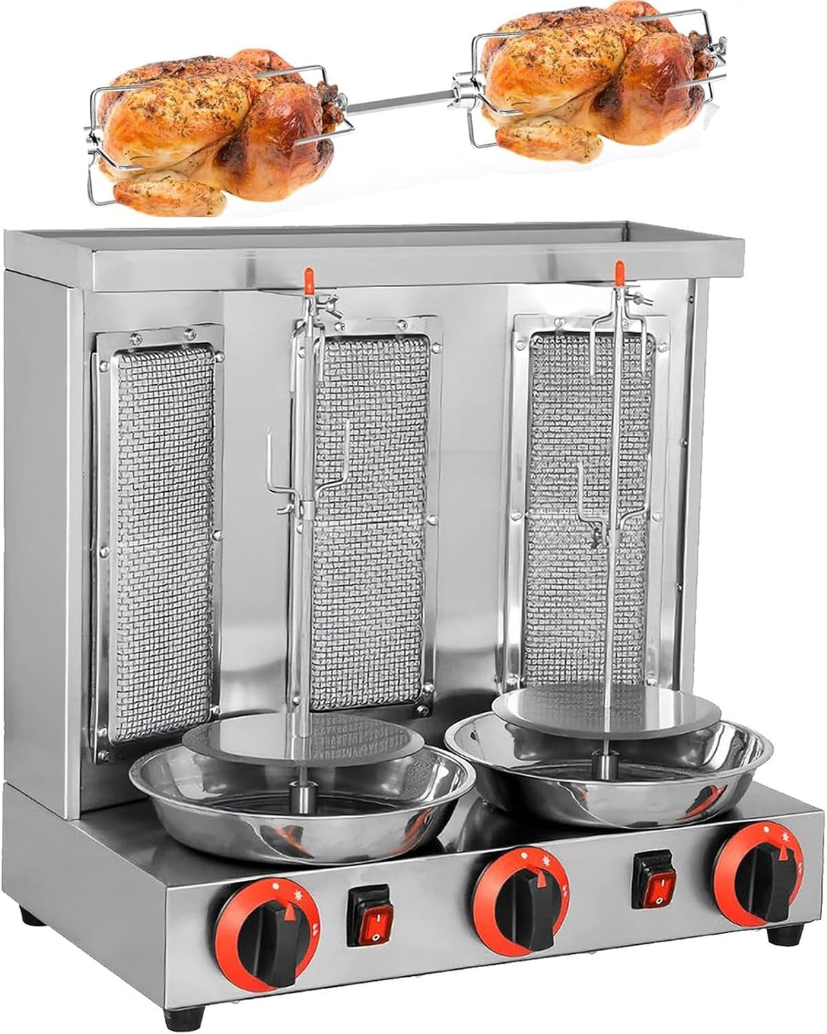 Grill Ddzjtpp Automatische elektrische barbecue Gasbarbecue Kebab, zilver, Barbecue Kookgerei Machine