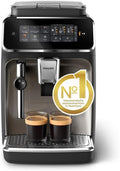 Philips Espressomachine 3300, AquaClean Filter. Zwart Chroom (EP3326/90), Serie Volautomatische Espressomachine - 5 Dranken, 100% Keramische Molen