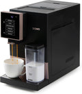 Espressomachine DOMO DO743K Volautomatische, 19 bar Italiaanse drukpomp, 1,1 l, roségoud/zwart, met melkopschuimmondstuk, touchscreen, kopjeswarmer