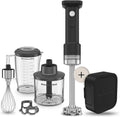 KitchenAid Blender Go Cordless Draadloze staafmixer, 1 liter, zwart, BPA-vrije beker, garde en hakmolen, krasbescherming, roestvrijstalen messen