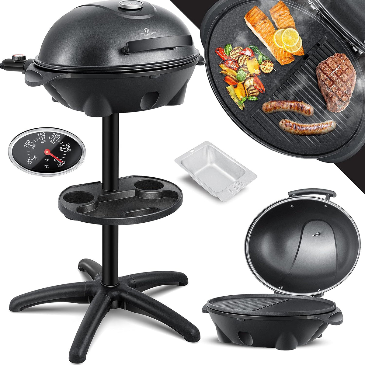 Kesser Grill ® Elektrische Barbecue 2in1 Tafelbarbecue 2400W