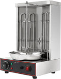 Qussse Grill Elektrische dönergrill, 3000 W, met 2 verwarmingsbuizen 50-300 °C, verticale grill, kebap grill, gyros-grill, tafelgrill, voor huishouden