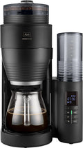 Koffiezetapparaat Melitta AromaFresh X 1030-06 Druppelkoffiezetapparaat, 24-uurs timer, 10 kopjes, mat zwart, met ingebouwde molen, warmhouden