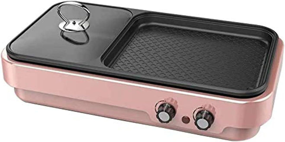 SenhE Grill Elektrische Hete Pot, met Grill, Draagbare Elektrische Barbecue, voor Binnen, Afneembare Hete Pot en Bakplaat