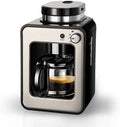 Espressomachine Fbjamz Volautomatische koffiemachine, met ingebouwde molen en zetfunctie, mini draagbare espressomachine, voor gemalen of hele bonen