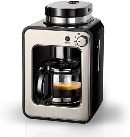 Espressomachine Fbjamz Volautomatische koffiemachine, met ingebouwde molen en zetfunctie, mini draagbare espressomachine, voor gemalen of hele bonen
