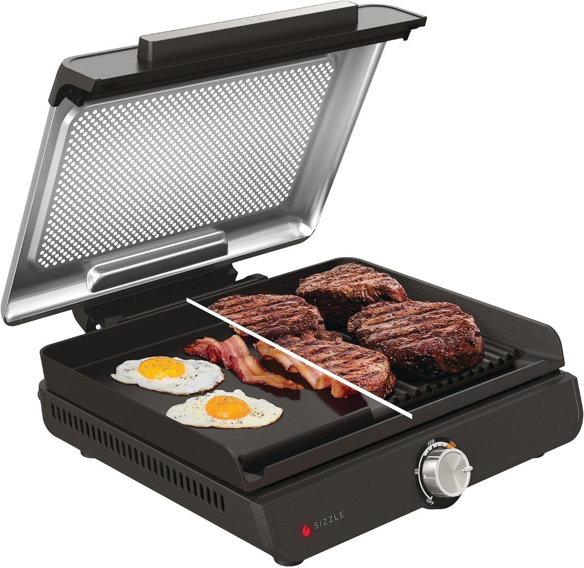 Grill Ninja Sizzle Elektrische & Platte Grillplaat Anti-aanbak, GR101EU