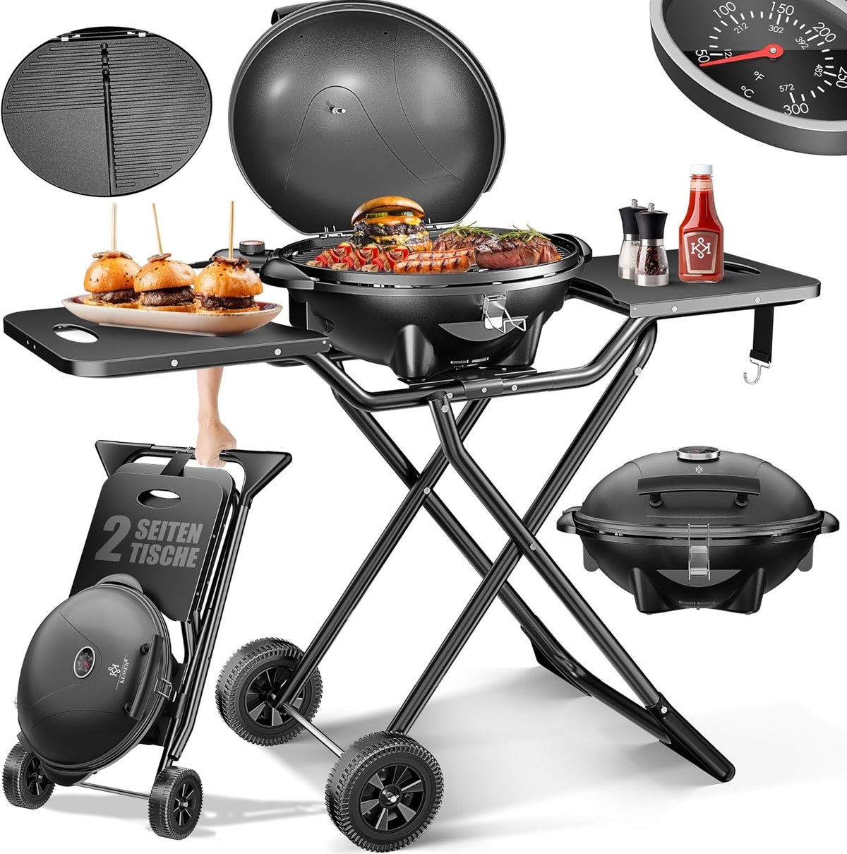 Kesser Grill ® Elektrische Barbecue 2in1 Tafelgrill 2400W