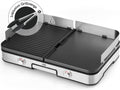 Lebenlang Grill Elektrische Tafelgrill 2400W, Inclusief Grilltang & Spatbescherming I