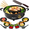 Grill TomYang BBQ, inclusief Premium Accessoires, De Originele Thai Grill & Hot, Pot, Schaal, met TomYang Santokumes van Duits roestvrij staal!