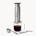 Cafetières AeroPress stalen koffiepers, roestvrij staal, zilverkleurig